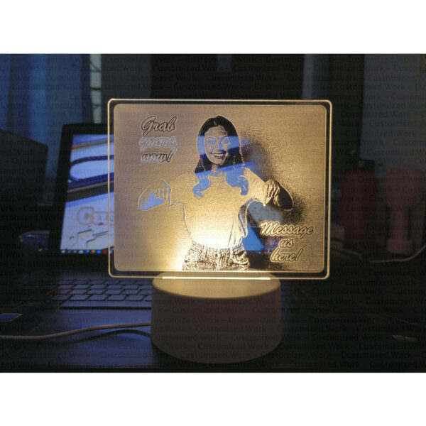 PERSONALIZED PHOTO DESK LAMP - HOME ROOM DECORATION - ENGRAVED - Image 6