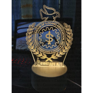 SAMAHANG ILOKANO DESK LAMP - CONFEDERATION OF ILOCANO ASSOCIATION INC. - ENGRAVED WITH NAME