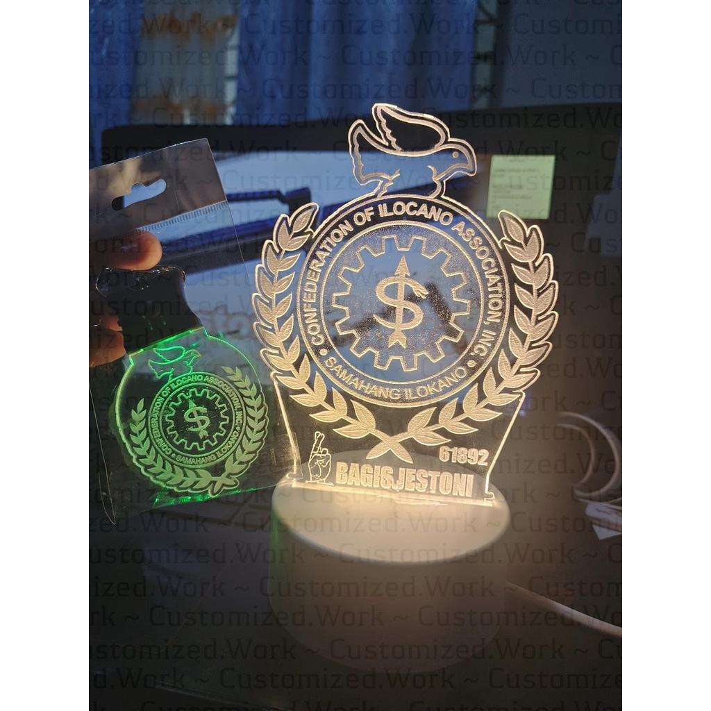 SAMAHANG ILOKANO DESK LAMP - CONFEDERATION OF ILOCANO ASSOCIATION INC. - ENGRAVED WITH NAME - Image 3