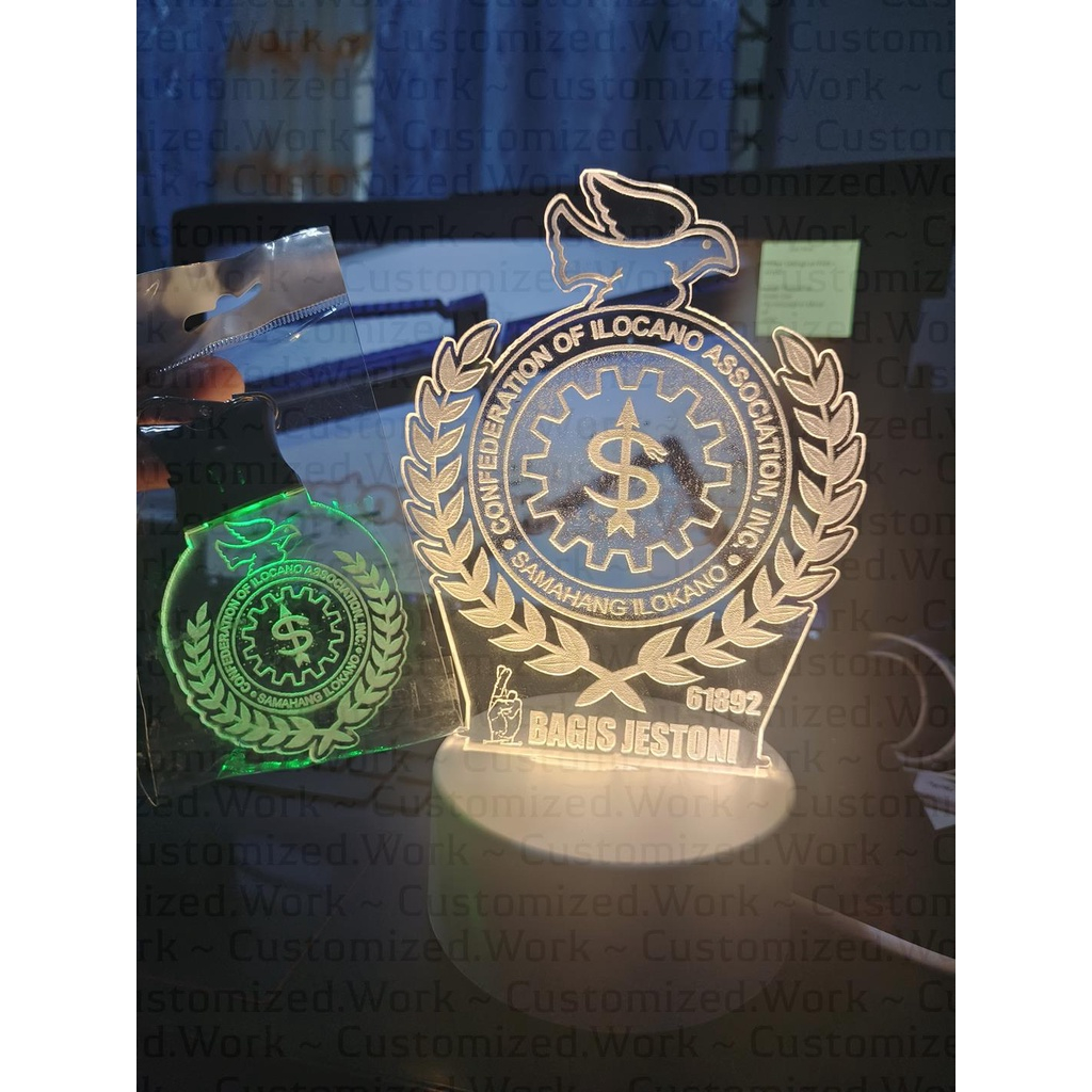 SAMAHANG ILOKANO DESK LAMP - CONFEDERATION OF ILOCANO ASSOCIATION INC. - ENGRAVED WITH NAME - Image 4