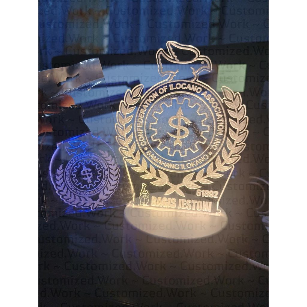 SAMAHANG ILOKANO DESK LAMP - CONFEDERATION OF ILOCANO ASSOCIATION INC. - ENGRAVED WITH NAME - Image 5