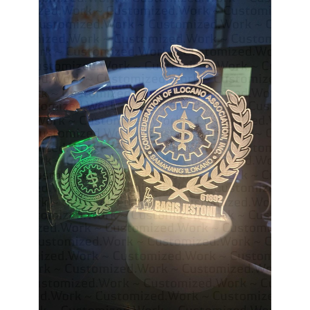 SAMAHANG ILOKANO DESK LAMP - CONFEDERATION OF ILOCANO ASSOCIATION INC. - ENGRAVED WITH NAME - Image 6