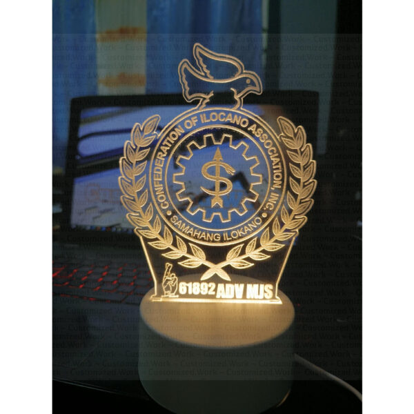 SAMAHANG ILOKANO DESK LAMP - CONFEDERATION OF ILOCANO ASSOCIATION INC. - ENGRAVED WITH NAME - Image 7
