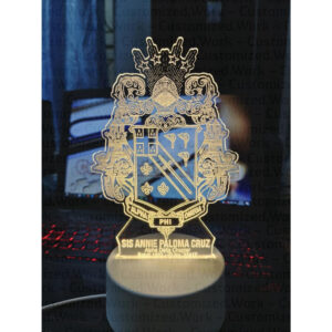 APO DESK LAMP - ALPHA PHI OMEGA - PERSONALIZED WITH NAME - ENGRAVED