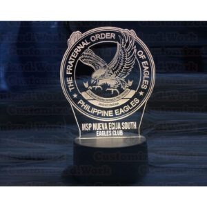 CUSTOMIZED MODERN LED LIGHTED TROPHY, TOKEN, PLAQUE & LAMPARA of Logo /Photo Engrave with your name