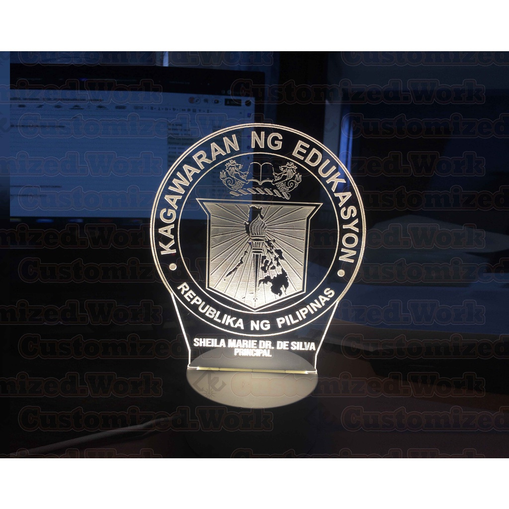 CUSTOMIZED MODERN LED LIGHTED TROPHY, TOKEN, PLAQUE & LAMPARA of Logo /Photo Engrave with your name - Image 4
