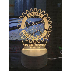 ROTARIAN DESK LAMP - ROTARY INTERNATIONAL - PERSONALIZED WITH NAME - ENGRAVED