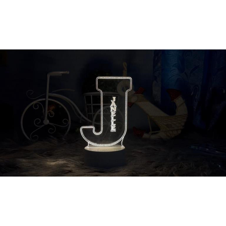 PERSONALIZED NAME INITIAL DESK LAMP - HOME ROOM DECORATION - ENGRAVED - Image 3