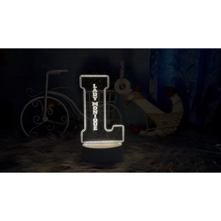 PERSONALIZED NAME INITIAL DESK LAMP - HOME ROOM DECORATION - ENGRAVED - Image 4