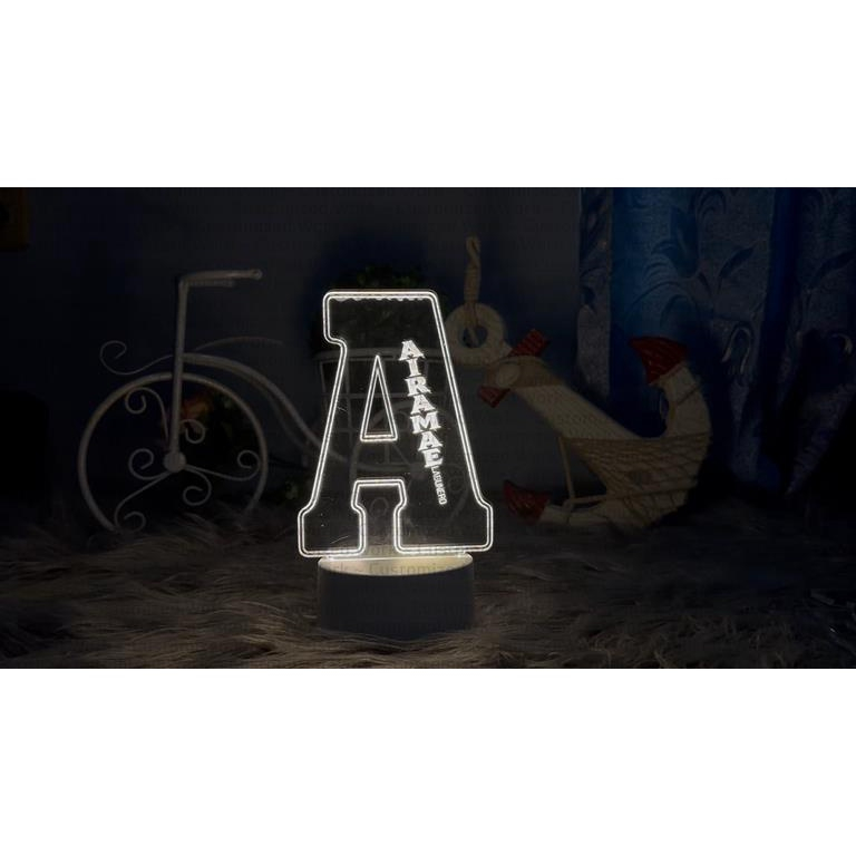 PERSONALIZED NAME INITIAL DESK LAMP - HOME ROOM DECORATION - ENGRAVED - Image 7