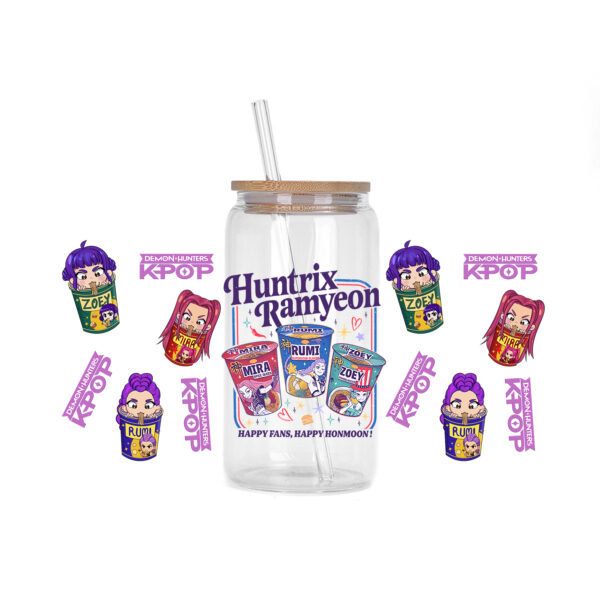 30 Style of Kpop Boy Band Design 3D UV DTF 16oz Cup Wraps Demon Inspired Hunter Girl Anime Fan 3D Transfers Stickers - Image 3