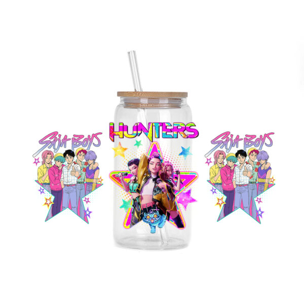 30 Style of Kpop Boy Band Design 3D UV DTF 16oz Cup Wraps Demon Inspired Hunter Girl Anime Fan 3D Transfers Stickers - Image 6