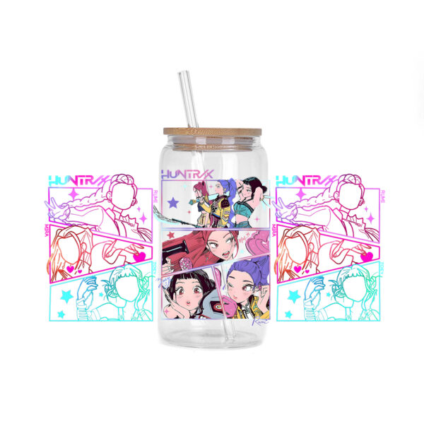 30 Style of Kpop Boy Band Design 3D UV DTF 16oz Cup Wraps Demon Inspired Hunter Girl Anime Fan 3D Transfers Stickers - Image 18