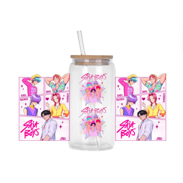 30 Style of Kpop Boy Band Design 3D UV DTF 16oz Cup Wraps Demon Inspired Hunter Girl Anime Fan 3D Transfers Stickers - Image 20