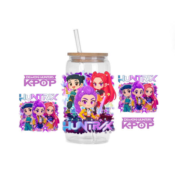 30 Style of Kpop Boy Band Design 3D UV DTF 16oz Cup Wraps Demon Inspired Hunter Girl Anime Fan 3D Transfers Stickers - Image 22