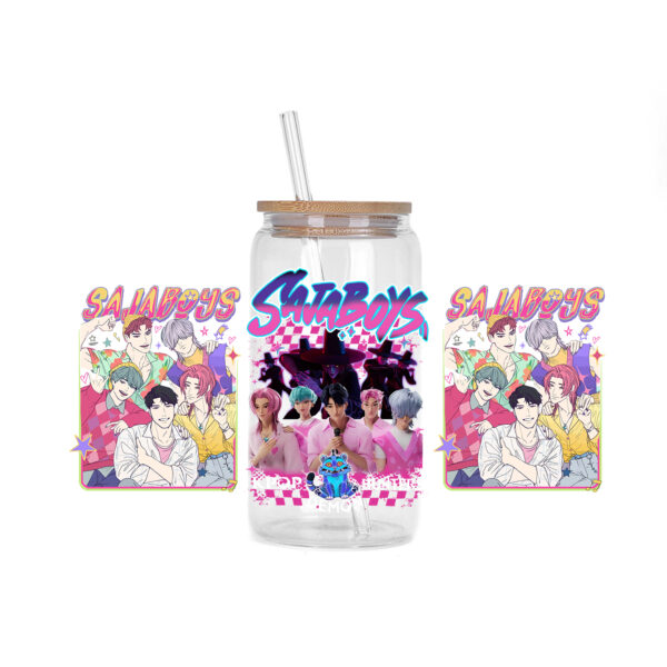 30 Style of Kpop Boy Band Design 3D UV DTF 16oz Cup Wraps Demon Inspired Hunter Girl Anime Fan 3D Transfers Stickers - Image 24