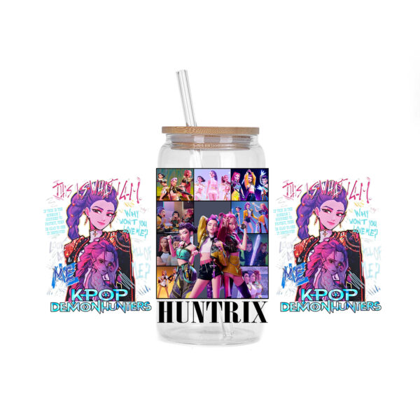 30 Style of Kpop Boy Band Design 3D UV DTF 16oz Cup Wraps Demon Inspired Hunter Girl Anime Fan 3D Transfers Stickers - Image 26