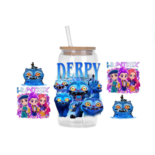 30 Style of Kpop Boy Band Design 3D UV DTF 16oz Cup Wraps Demon Inspired Hunter Girl Anime Fan 3D Transfers Stickers - Image 27