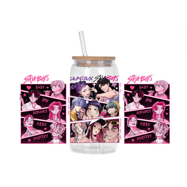 30 Style of Kpop Boy Band Design 3D UV DTF 16oz Cup Wraps Demon Inspired Hunter Girl Anime Fan 3D Transfers Stickers - Image 29