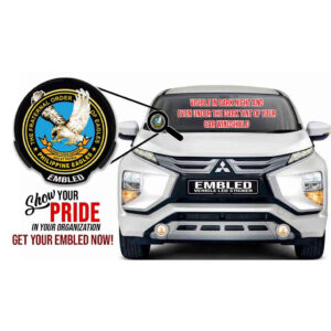 EMBLED - The Fraternal Order of Eagles - PE - Car LED Sticker w/ 3pcs Free AA Batteries