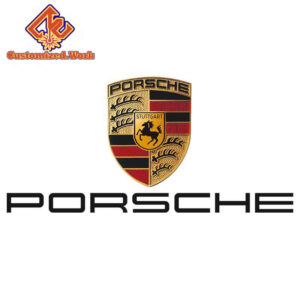 UV DTF 13cm x 10.4cm Decals Waterproof logo of Porsche Car Stickers Multi Functional Creative Stickers