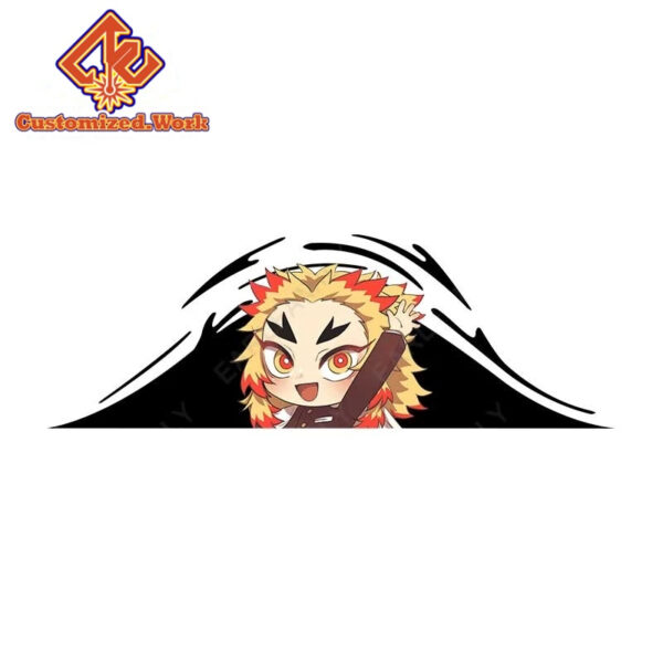 UV DTF 13cm x 4.4cm Nezuko Demon Slayer Car Stickers Surfboard Motorcycle Decal Campervan Graffiti Windows Accessoires - Image 4