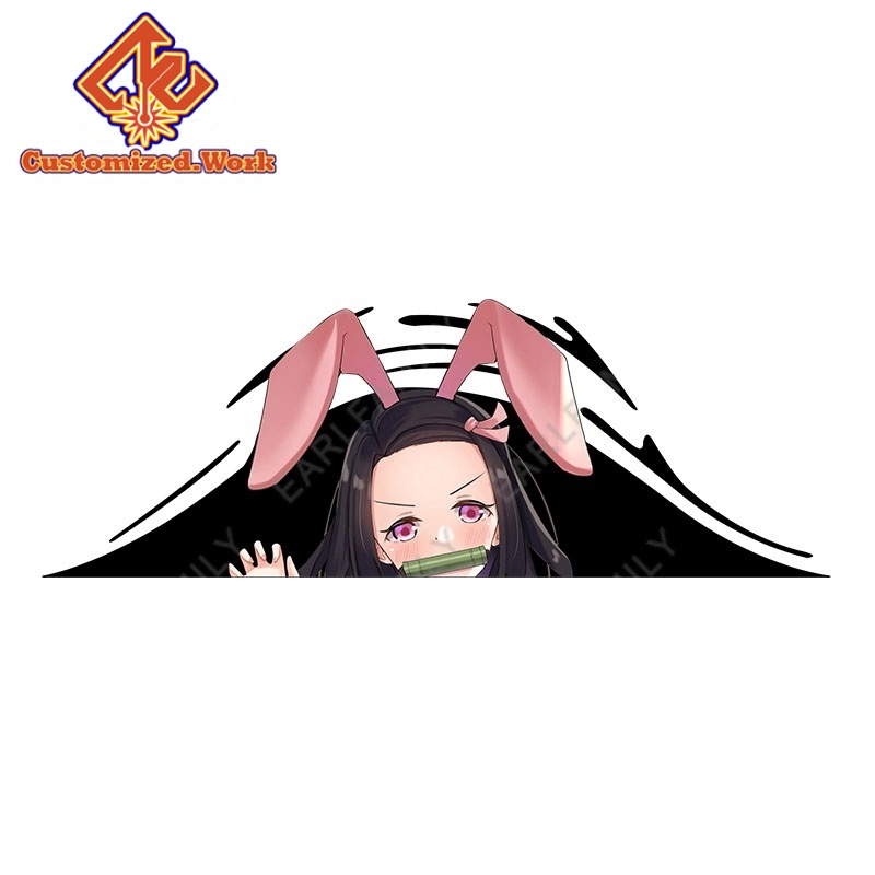 UV DTF 13cm x 4.4cm Nezuko Demon Slayer Car Stickers Surfboard Motorcycle Decal Campervan Graffiti Windows Accessoires - Image 8