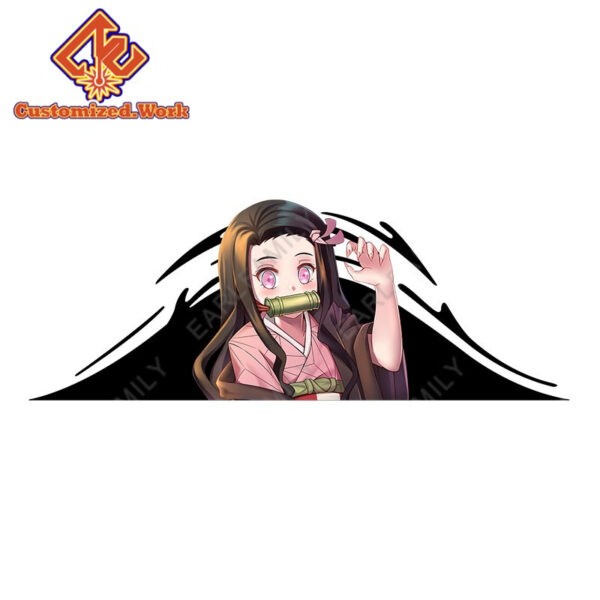 UV DTF 13cm x 4.4cm Nezuko Demon Slayer Car Stickers Surfboard Motorcycle Decal Campervan Graffiti Windows Accessoires - Image 12