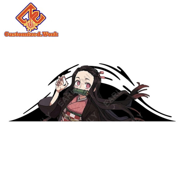 UV DTF 13cm x 4.4cm Nezuko Demon Slayer Car Stickers Surfboard Motorcycle Decal Campervan Graffiti Windows Accessoires - Image 14