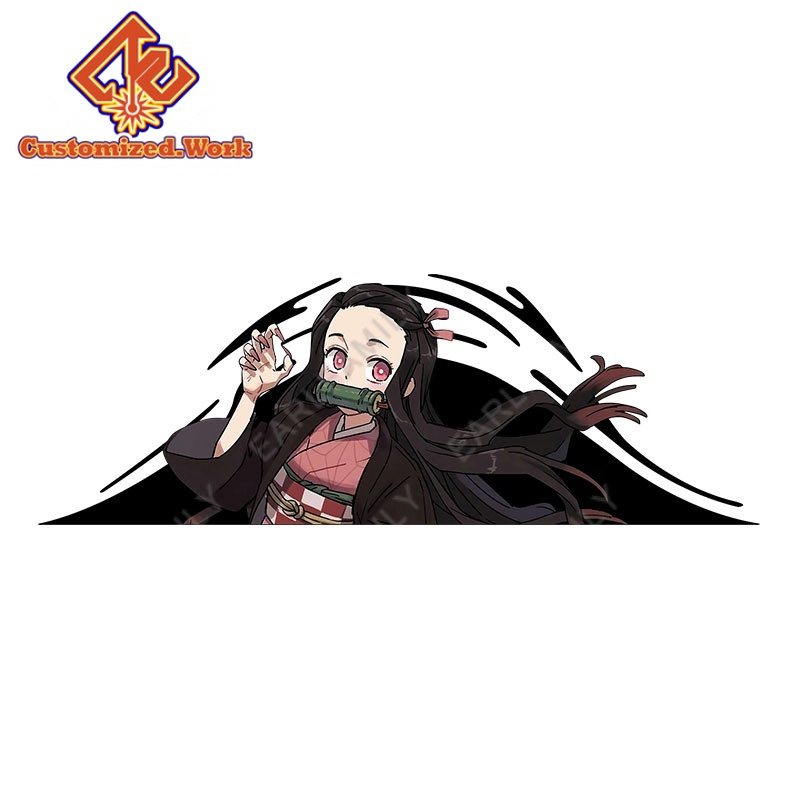 UV DTF 13cm x 4.4cm Nezuko Demon Slayer Car Stickers Surfboard Motorcycle Decal Campervan Graffiti Windows Accessoires - Image 14
