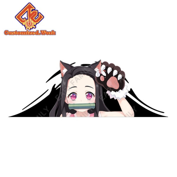 UV DTF 13cm x 4.4cm Nezuko Demon Slayer Car Stickers Surfboard Motorcycle Decal Campervan Graffiti Windows Accessoires - Image 20