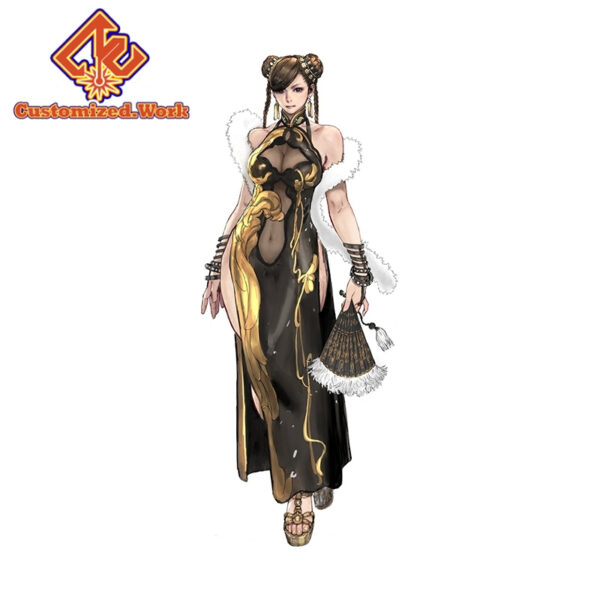 UV DTF 13cm Chun-Li Street Fighter Camper Car Stickers Motorcycle Laptop Windows Helmet Waterproof Vinyl Decal Sunscreen Car Accessories