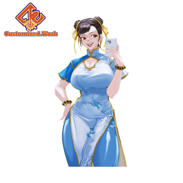 UV DTF 13cm Chun-Li Street Fighter Camper Car Stickers Motorcycle Laptop Windows Helmet Waterproof Vinyl Decal Sunscreen Car Accessories - Image 4
