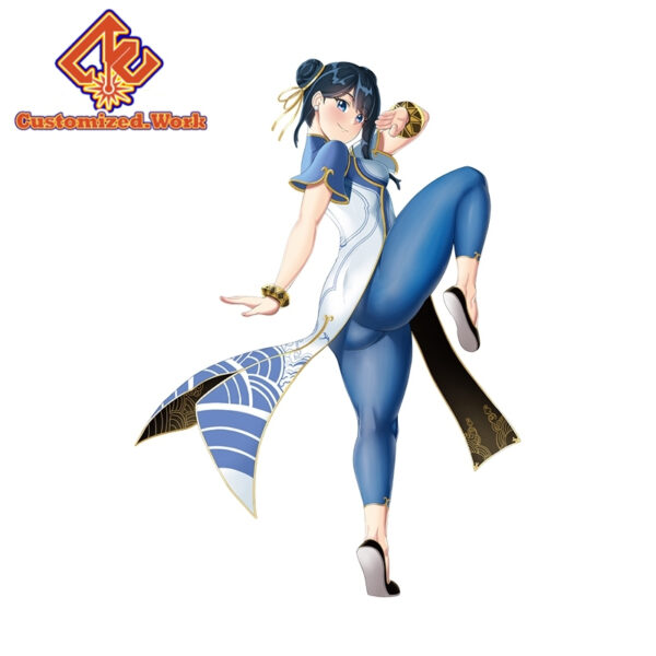 UV DTF 13cm Chun-Li Street Fighter Camper Car Stickers Motorcycle Laptop Windows Helmet Waterproof Vinyl Decal Sunscreen Car Accessories - Image 6