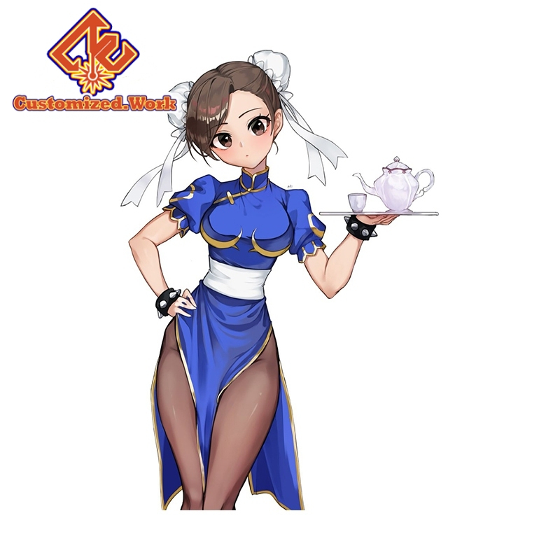 UV DTF 13cm Chun-Li Street Fighter Camper Car Stickers Motorcycle Laptop Windows Helmet Waterproof Vinyl Decal Sunscreen Car Accessories - Image 10