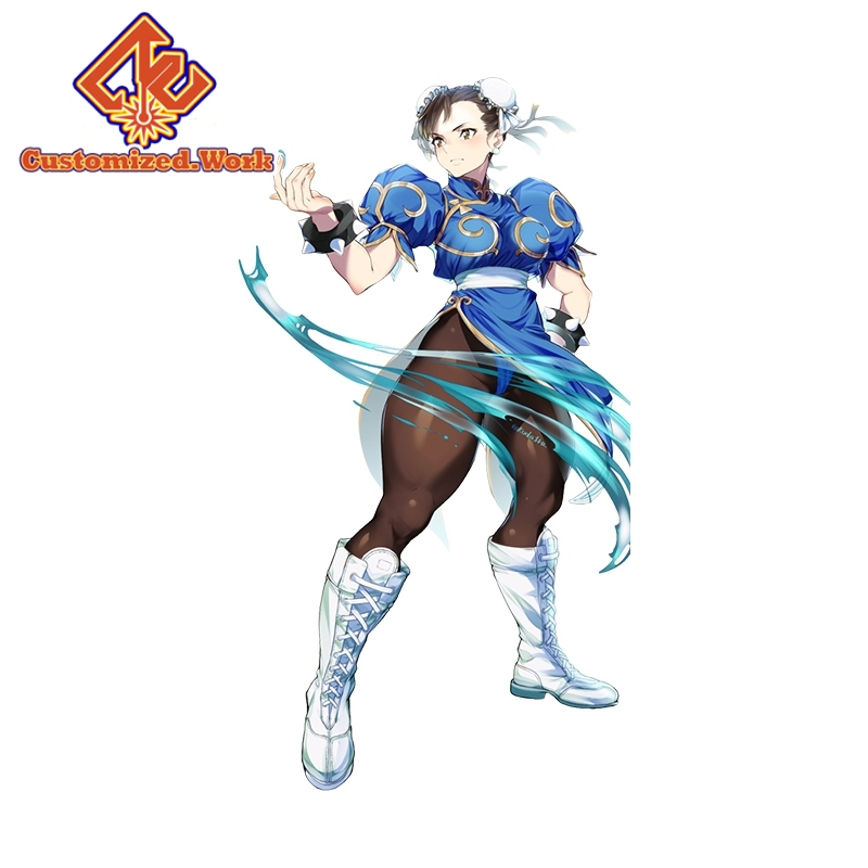 UV DTF 13cm Chun-Li Street Fighter Camper Car Stickers Motorcycle Laptop Windows Helmet Waterproof Vinyl Decal Sunscreen Car Accessories - Image 13