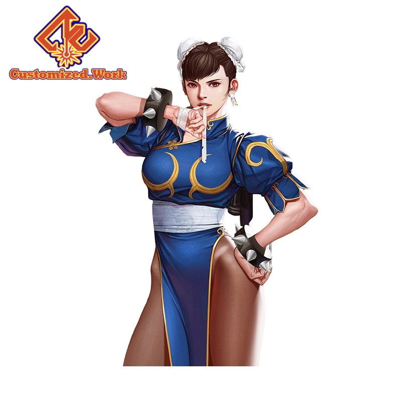 UV DTF 13cm Chun-Li Street Fighter Camper Car Stickers Motorcycle Laptop Windows Helmet Waterproof Vinyl Decal Sunscreen Car Accessories - Image 14