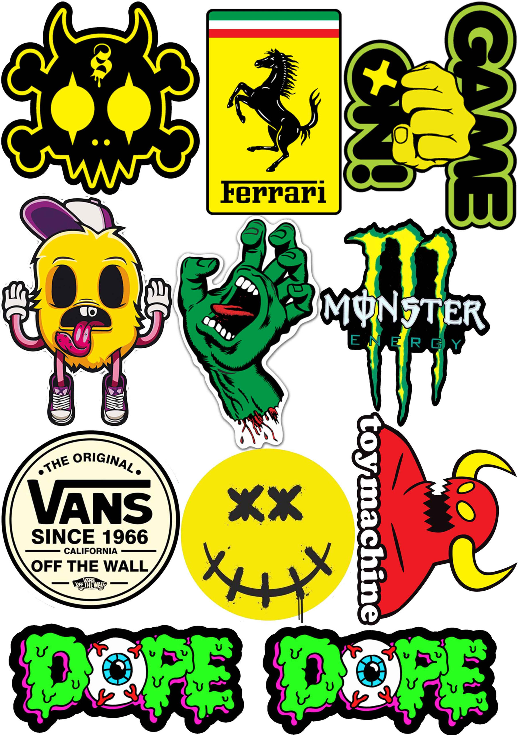 HIGH QUALITY UV PRINTED STICKERS for MOTORCYCLE, CAR, TUMBLER, MAGS, ETC - SOLD PER SET A4 SIZE G2 - Image 10