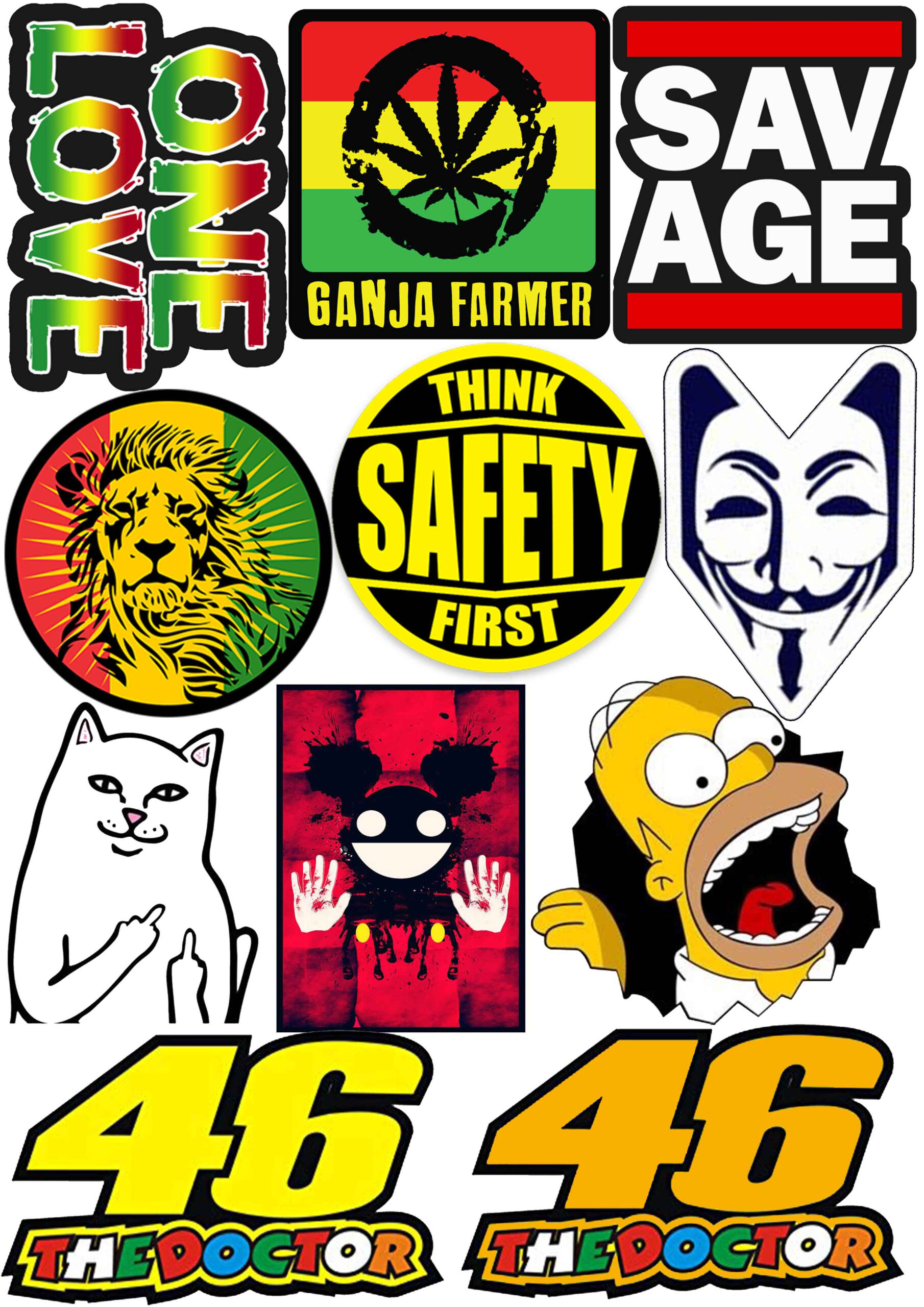 HIGH QUALITY UV PRINTED STICKERS for MOTORCYCLE, CAR, TUMBLER, MAGS, ETC - SOLD PER SET A4 SIZE G2 - Image 12