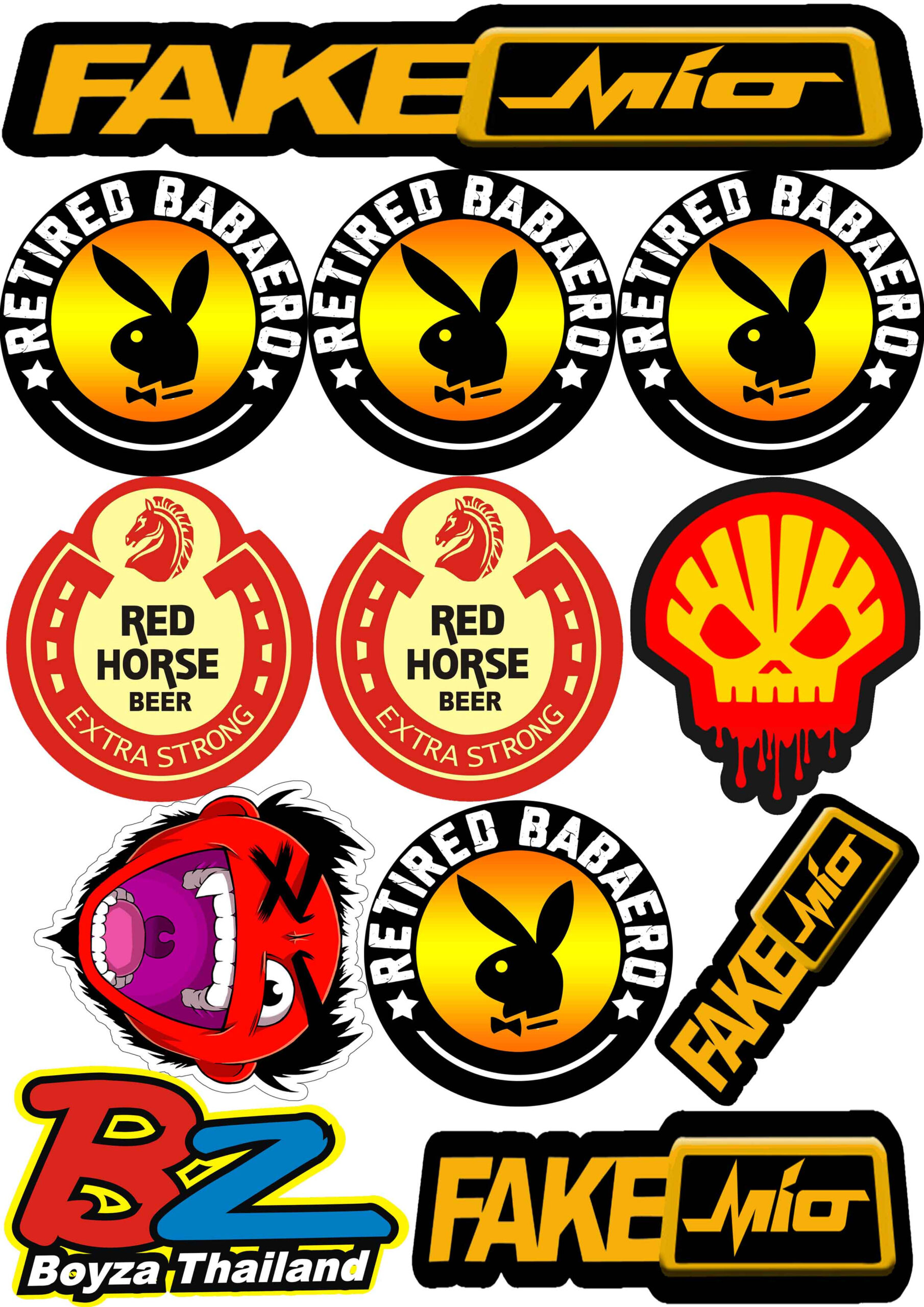 HIGH QUALITY UV PRINTED STICKERS for MOTORCYCLE, CAR, TUMBLER, MAGS, ETC - SOLD PER SET A4 SIZE G2 - Image 16