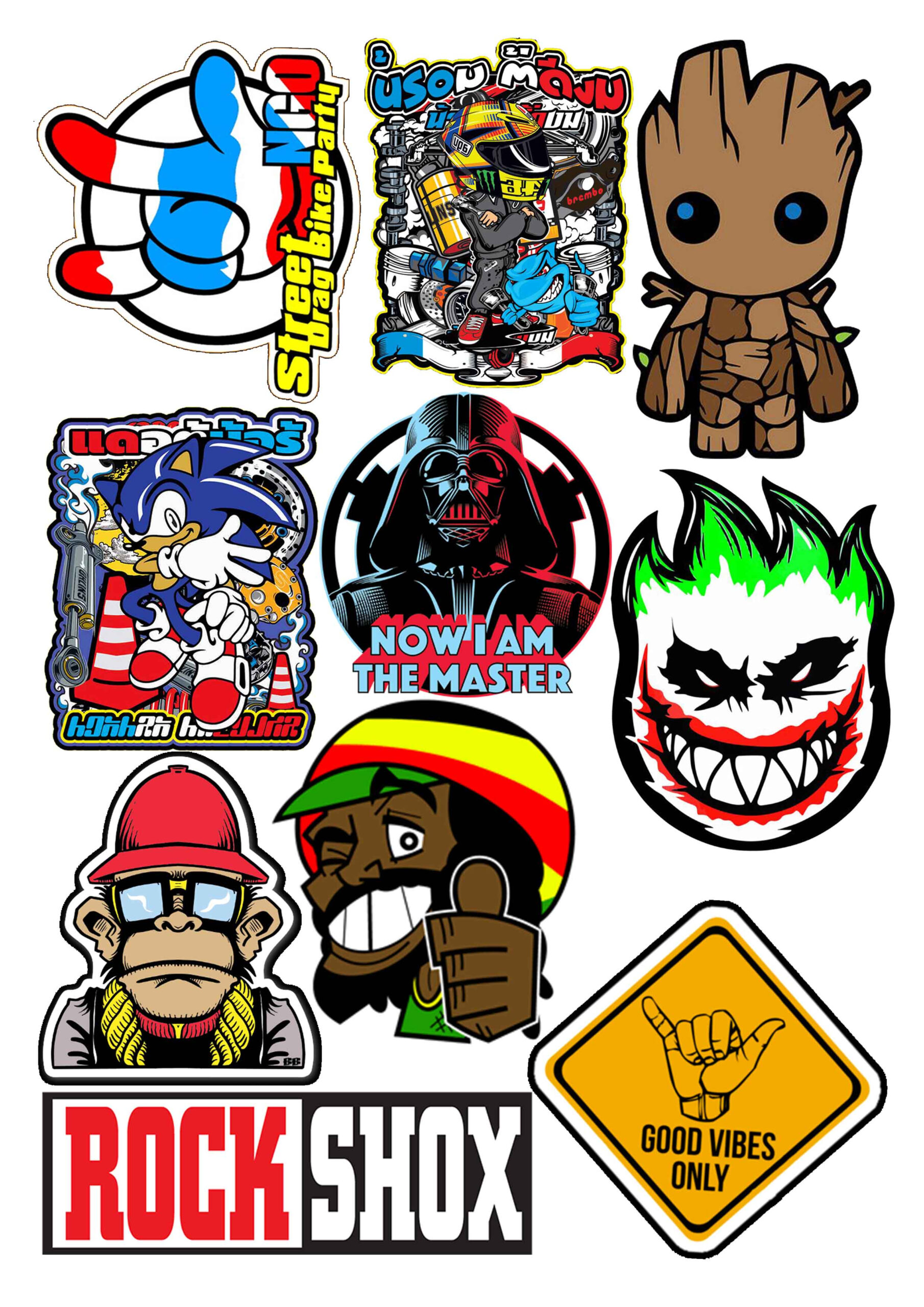HIGH QUALITY UV PRINTED STICKERS for MOTORCYCLE, CAR, TUMBLER, MAGS, ETC - SOLD PER SET A4 SIZE G2 - Image 17