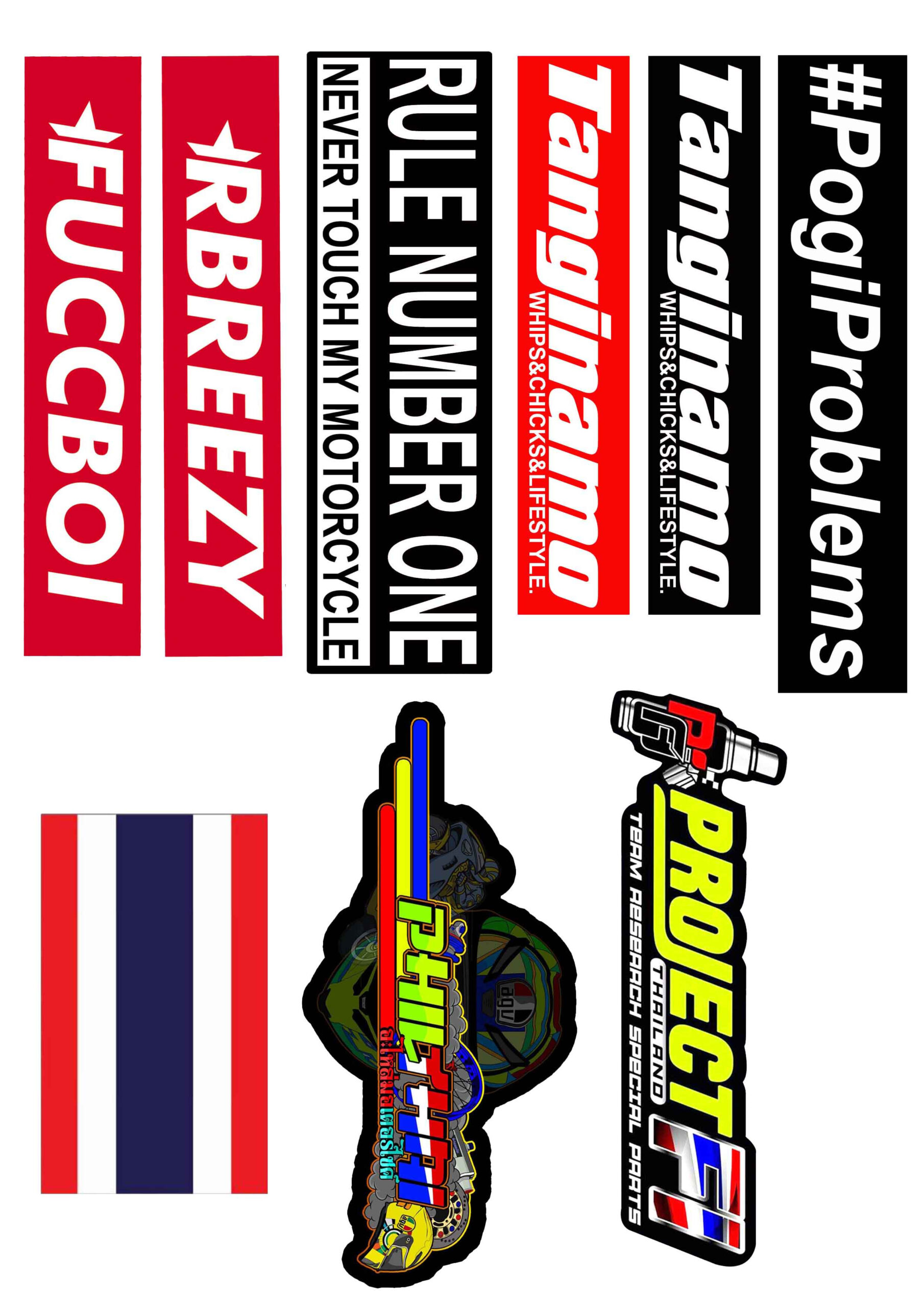 HIGH QUALITY UV PRINTED STICKERS for MOTORCYCLE, CAR, TUMBLER, MAGS, ETC - SOLD PER SET A4 SIZE G2 - Image 20