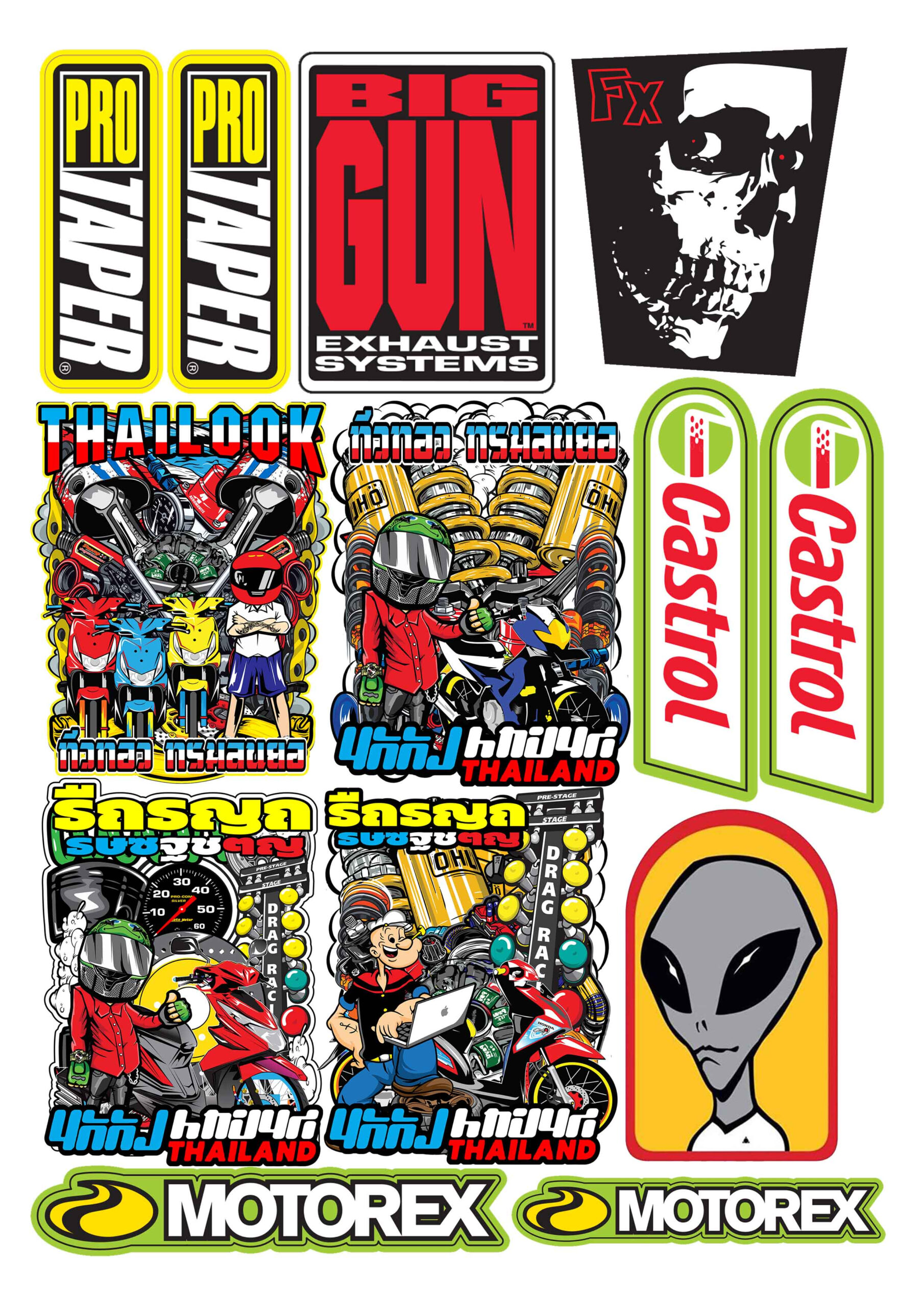 HIGH QUALITY UV PRINTED STICKERS for MOTORCYCLE, CAR, TUMBLER, MAGS, ETC - SOLD PER SET A4 SIZE G2 - Image 27
