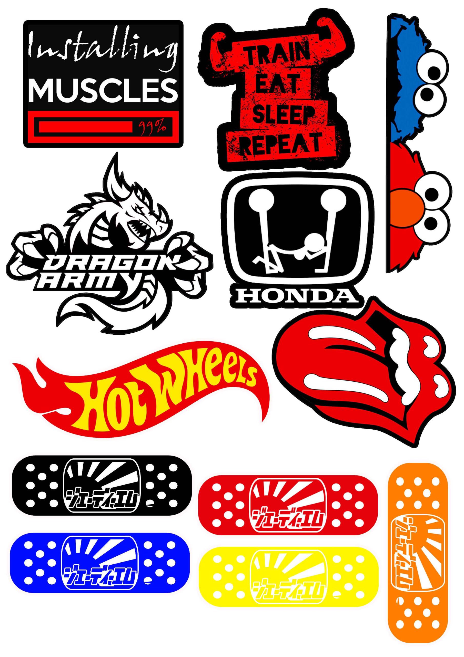 HIGH QUALITY UV PRINTED STICKERS for MOTORCYCLE, CAR, TUMBLER, MAGS, ETC - SOLD PER SET A4 SIZE G2 - Image 39