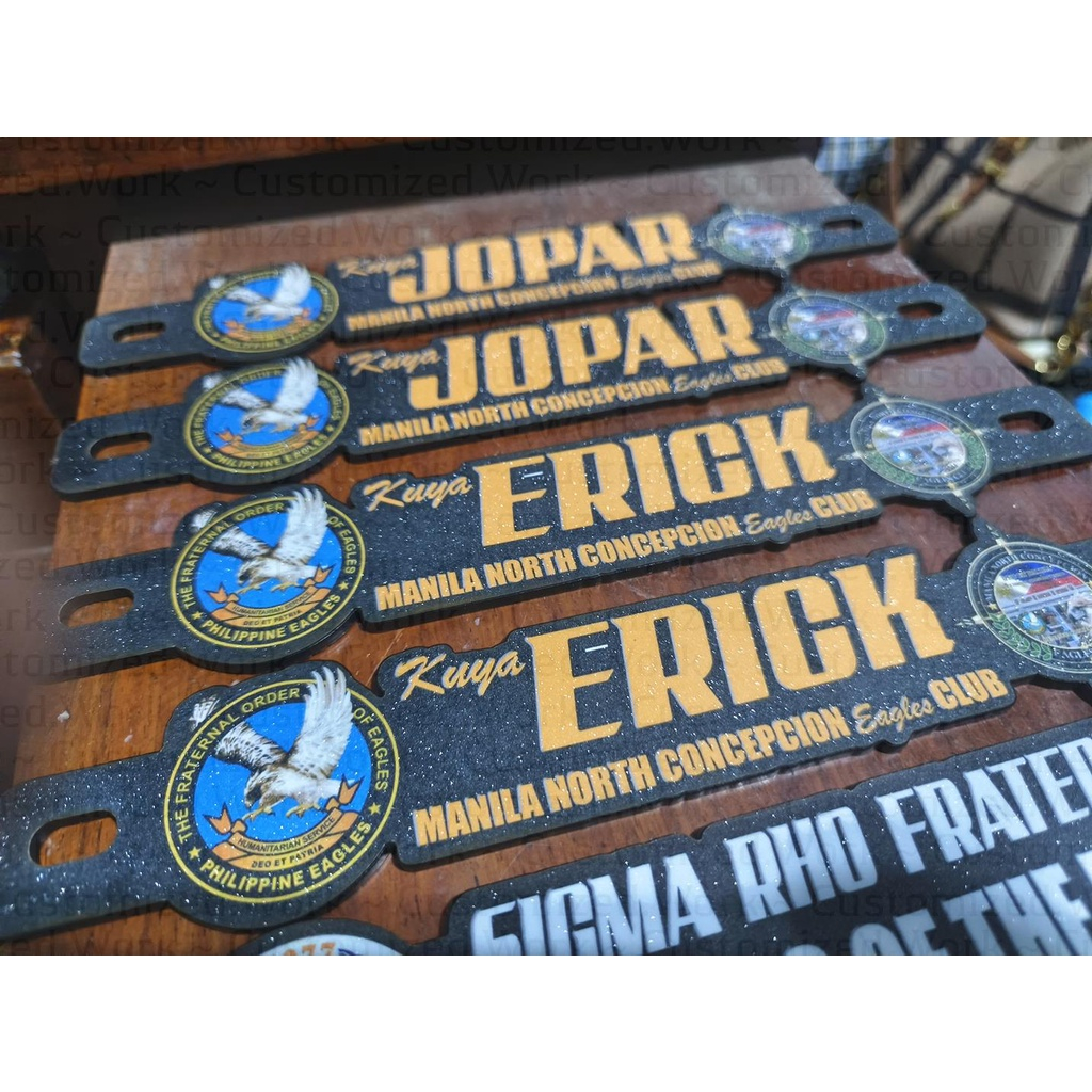 Customized Car Plate Number Emblem Badge - Image 3