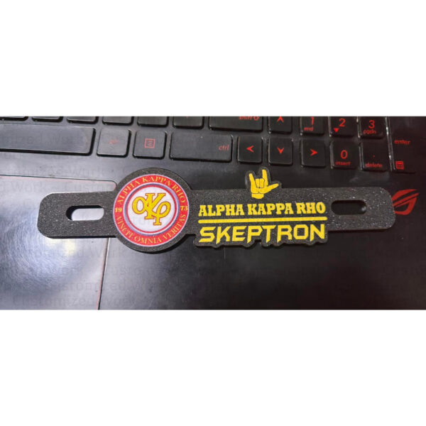 Skeptron Alpha Kappa Rho Akhro AKP Motorcycle Car Plate Number Emblem Badge - Image 2