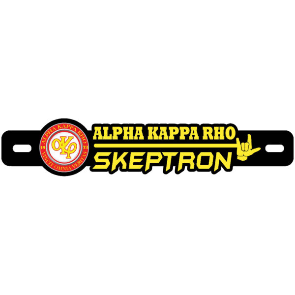 Skeptron Alpha Kappa Rho Akhro AKP Motorcycle Car Plate Number Emblem Badge - Image 4