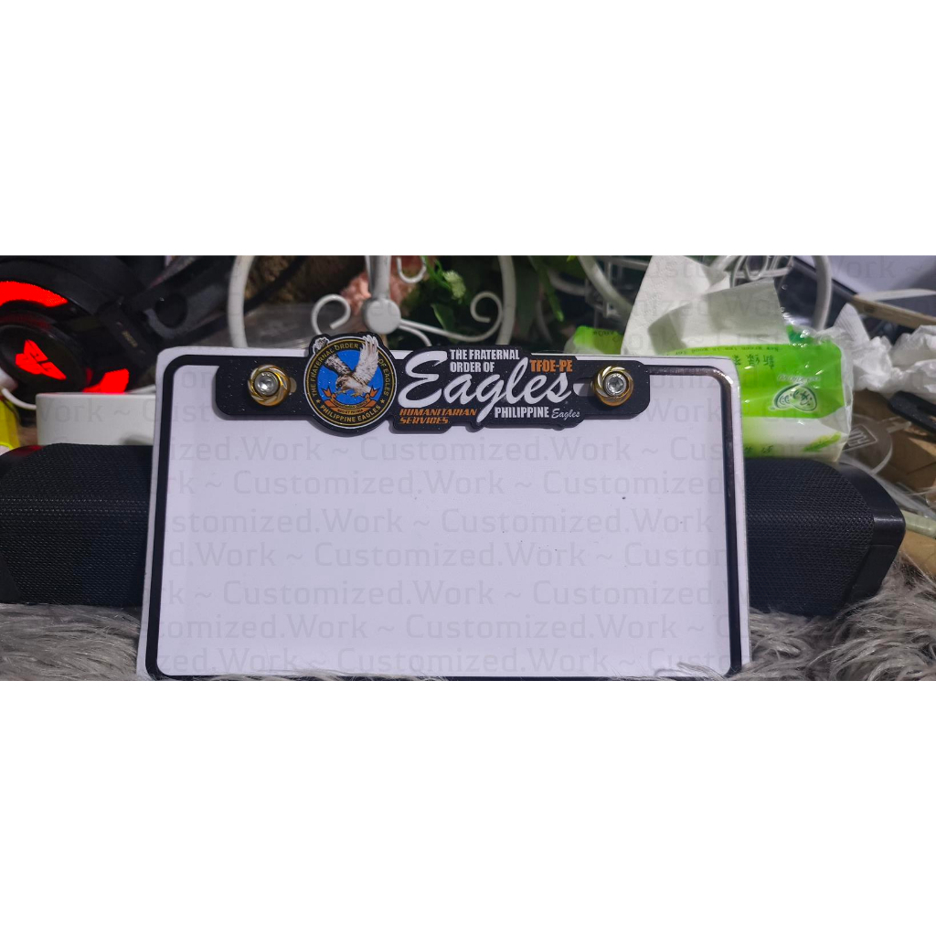 The Fraternal Order of Eagles TFOE Kuya Ate Agila Motorcycle Car Plate Number Emblem Badge - Image 3