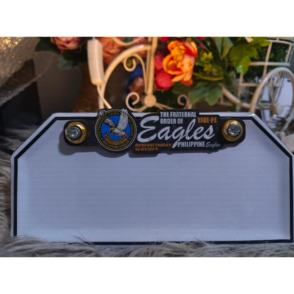 The Fraternal Order of Eagles TFOE Kuya Ate Agila Motorcycle Car Plate Number Emblem Badge - Image 4
