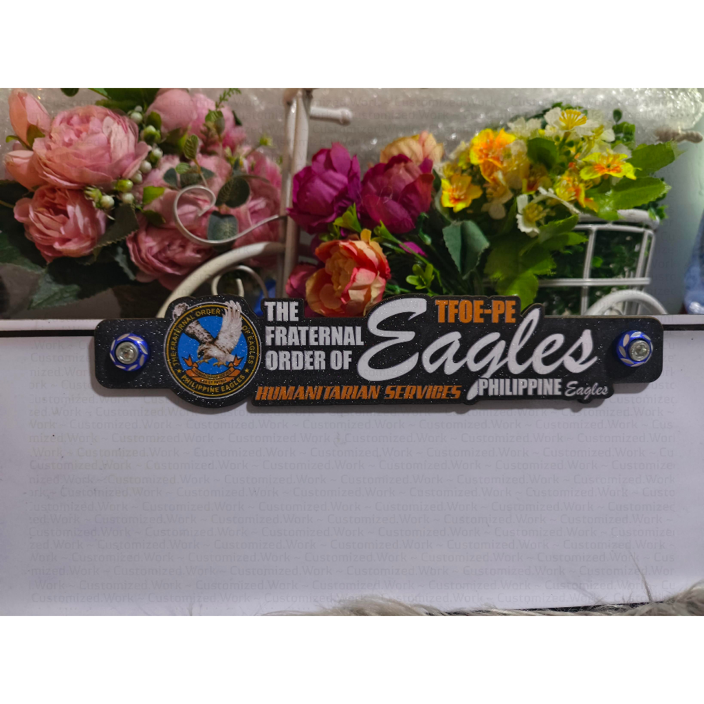 The Fraternal Order of Eagles TFOE Kuya Ate Agila Motorcycle Car Plate Number Emblem Badge - Image 5